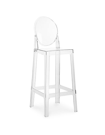 Tabouret haut cristal avec dossier